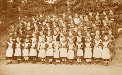 Elèves au Collège San José, Ciudad Vieja, après 1870