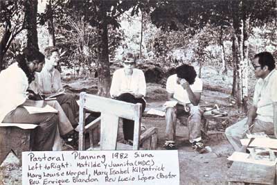 Réunion pastorale, Siuna, 1982.