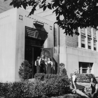 Notre Dame High School - Chicago, Side Entrance and Students