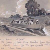 Franklin Street - Dayton, Canal Boat Painting