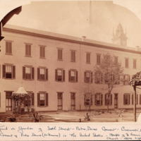 Sixth Street Courtyard and St Francis Xavier Steeple